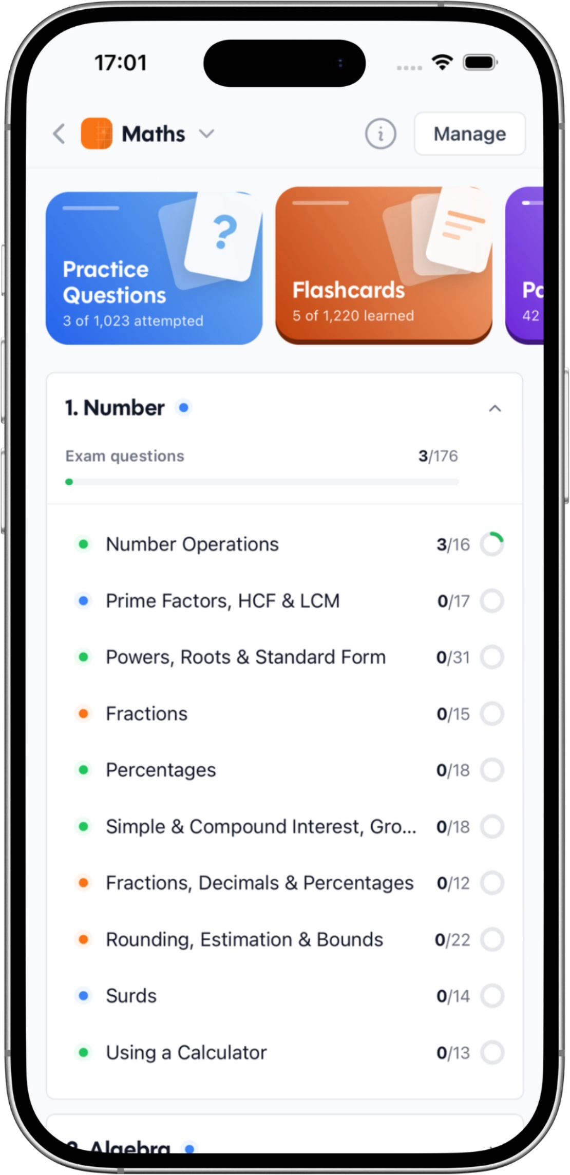 Access thousands of practice questions and flashcards